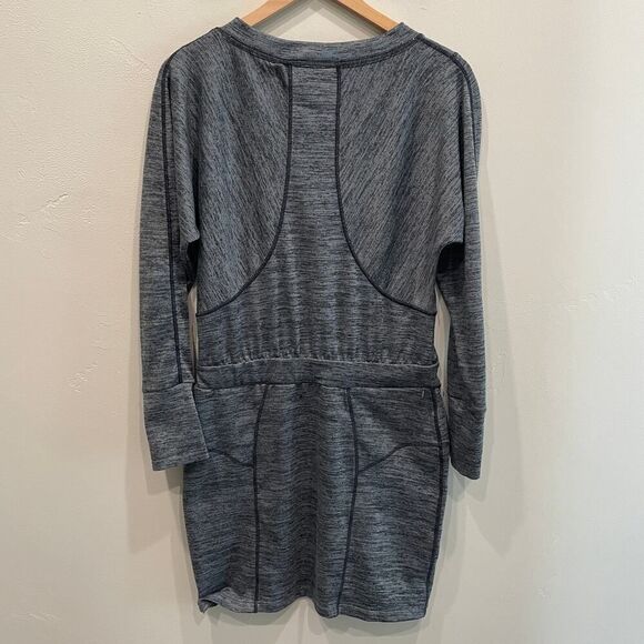 Athleta Give It Your All Sweater Dress Marled Charcoal Grey - Size: Small - Picture 3 of 12
